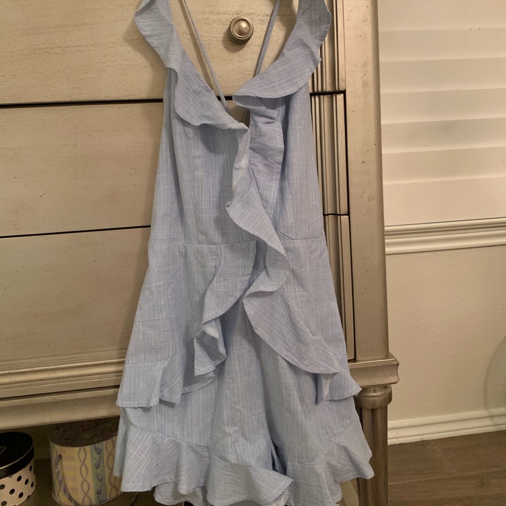 light blue romper